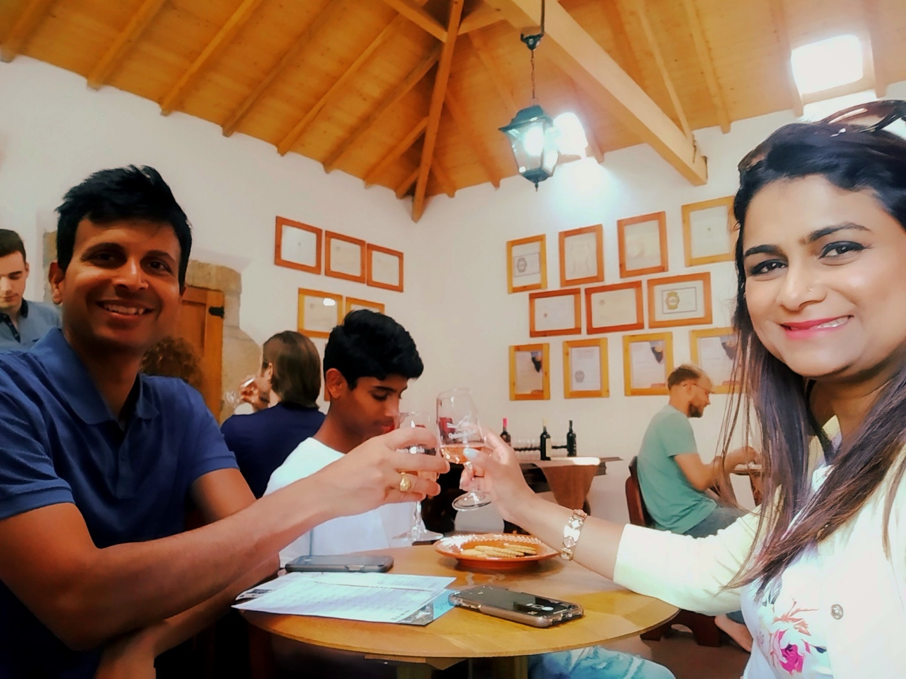 Our customers from Atlanta USA, doing a wine tasting in Douro valley, Portugal